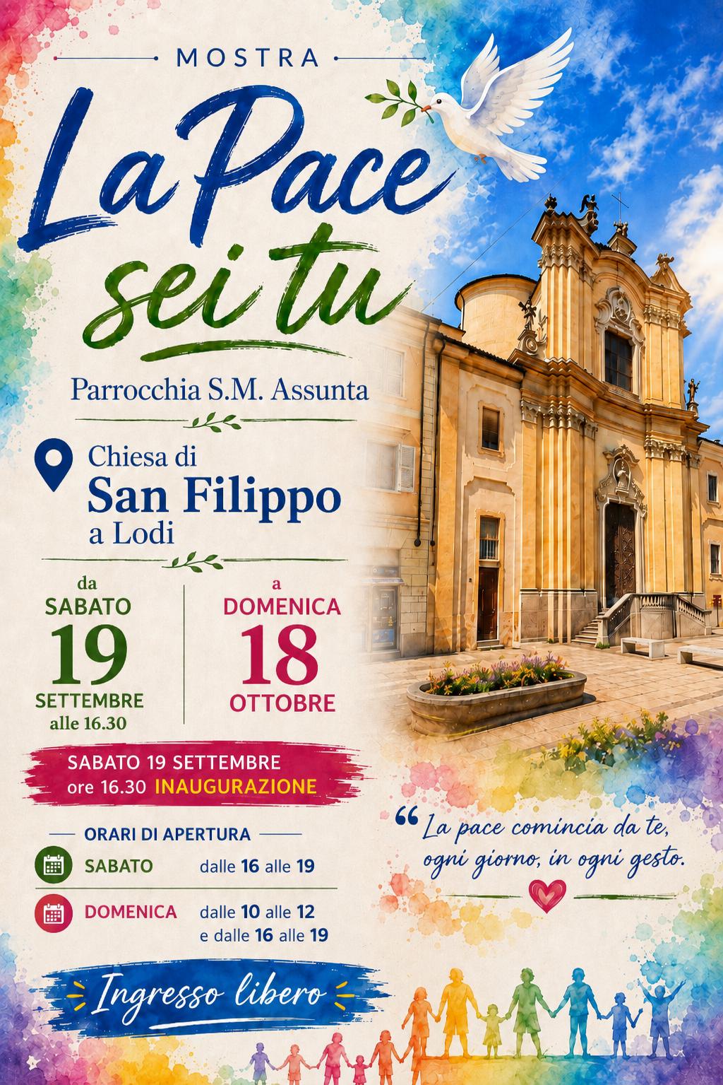 Mostra fotografica “La pace sei tu” nella Chiesa di San Filippo